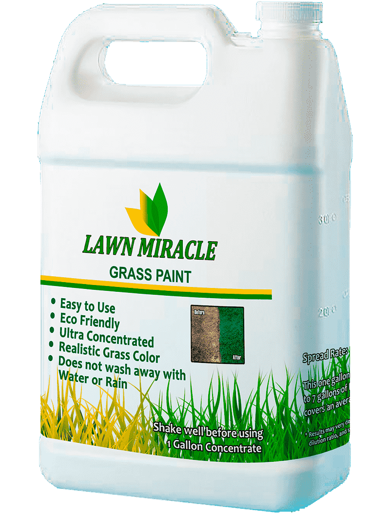 An image of Lawn Miracle lawn paint jugs