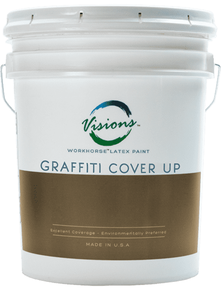 an image of a 5 gallon bucket of graffiti coverup paint