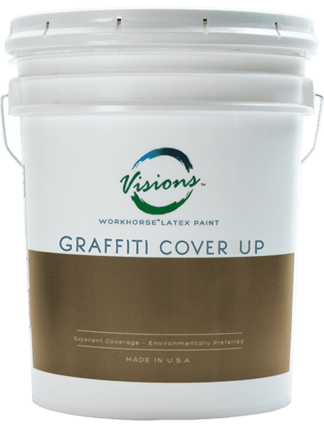 an image of a 5 gallon bucket of graffiti coverup paint